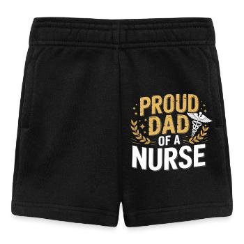 Stolzer Vater einer Pflegekraft - Baby Shorts - Schwarz - Vorne