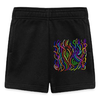 Farbströme auf nix - Baby Shorts - Schwarz - Vorne