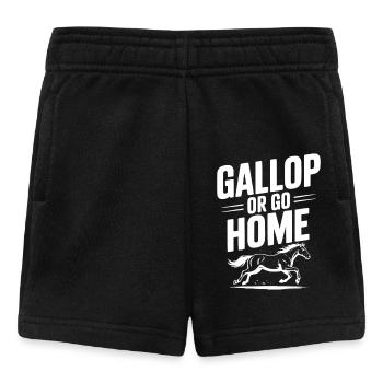 Galoppieren oder nach Hause gehen - Baby Shorts - Schwarz - Vorne
