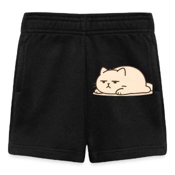 Schlafende Katze im Kawaii Stil - Baby Shorts - Schwarz - Vorne