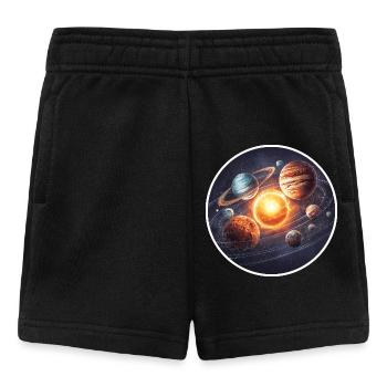 Astronomie Graphique Orbite des planètes du système solaire dans l’espace - Short Bébé - noir - Devant