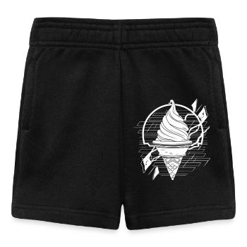 Softeis Zeichnung - Baby Shorts - black - Front