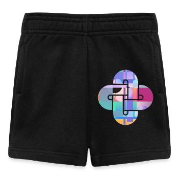 Mosaik-Wolkenkreuz - Baby Shorts - Schwarz - Vorne
