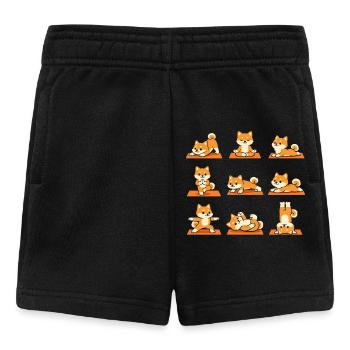 Shiba Inu Yoga Posen Für Hundefans - Baby Shorts - Schwarz - Vorne