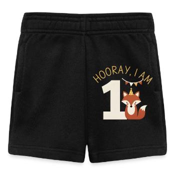 Hourra, j’ai 1 anniversaire de Sweet Fox - Short Bébé - noir - Devant