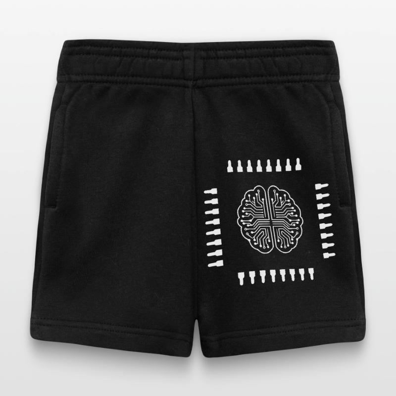 AI Brain Chip Processor Tech Vector Baby Shorts