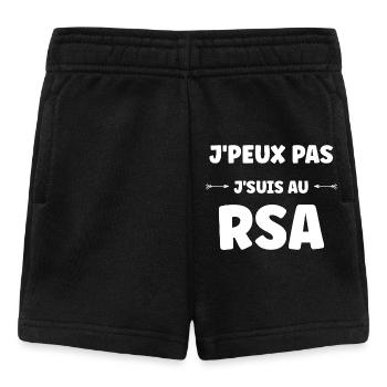 Jpeux pas j'suis au RSA - Short Bébé - noir - Devant