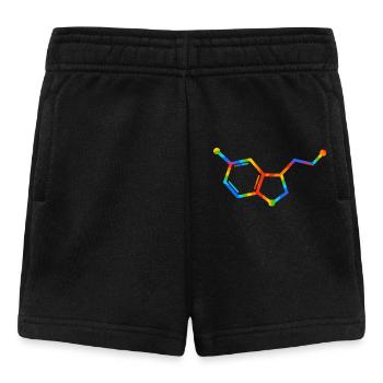Géométrie de la molécule arc-en-ciel - sérotonine - Short Bébé - noir - Devant