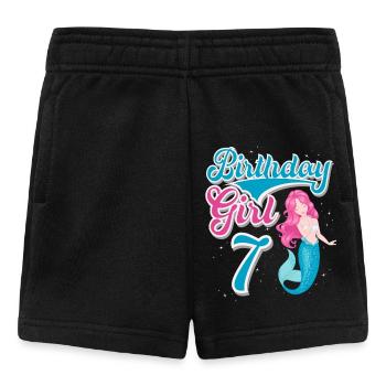 7. Geburtstag Meerjungfrau - Baby Shorts - Schwarz - Vorne