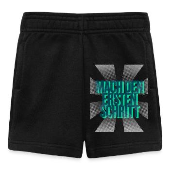 Mach den ersten Schritt – Mut Statement - Baby Shorts - Schwarz - Vorne