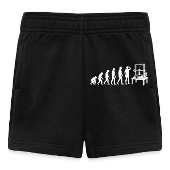 3D Druck Evolution – Vom Affen zum Maker - Baby Shorts - Schwarz - Vorne