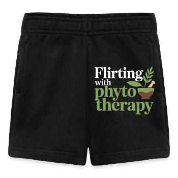 Herbalist Flirting With Phytotherapy Professional  - Baby Shorts - black - Front