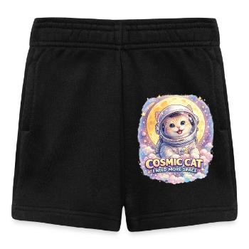 Cosmic Cat - Chat mignon dans l’espace - Short Bébé - noir - Devant