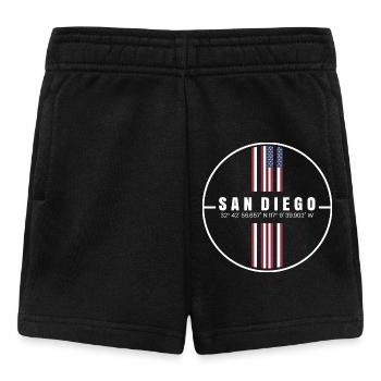 Coordonnées de San Diego - Short Bébé - noir - Devant