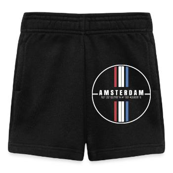 Coordonnées d’Amsterdam - Short Bébé - noir - Devant