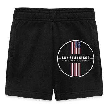 Coordonnées de San Francisco - Short Bébé - noir - Devant