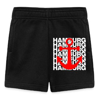 HAMBURG ANKER ROT, HAFEN, MOIN, HH, NORDDEUTSCH - Baby Shorts - Schwarz - Vorne