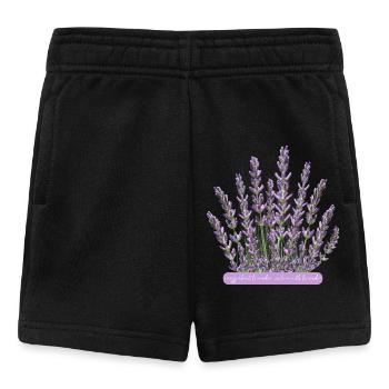 Lavendelblüten verrückt nach Lavendel - Baby Shorts - Schwarz - Vorne