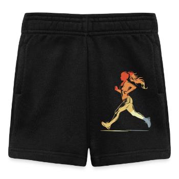 Coureuse Girl Graphique Vintage - Short Bébé - noir - Devant
