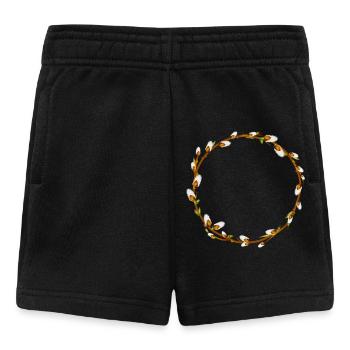 Schlichter Weidenkätzchen Kranz – Frühlingsdeko - Baby Shorts - Schwarz - Vorne