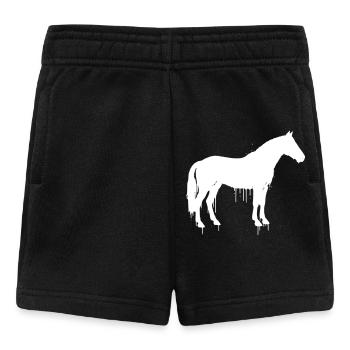 Horse Graffiti Streetwear Vector - Baby Shorts - black - Front