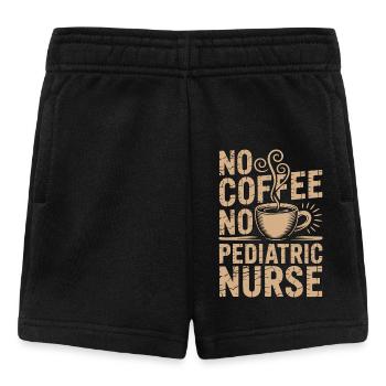 Infirmière pédiatrique sans café sans allaitement Amoureuse du café - Short Bébé - noir - Devant