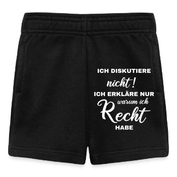 Je ne discute pas, j’explique juste pourquoi je - Short Bébé - noir - Devant
