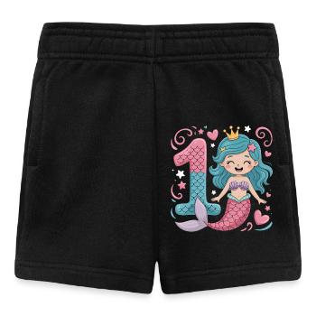 Mermaid 1st Birthday 1 Year - Baby Shorts - black - Front