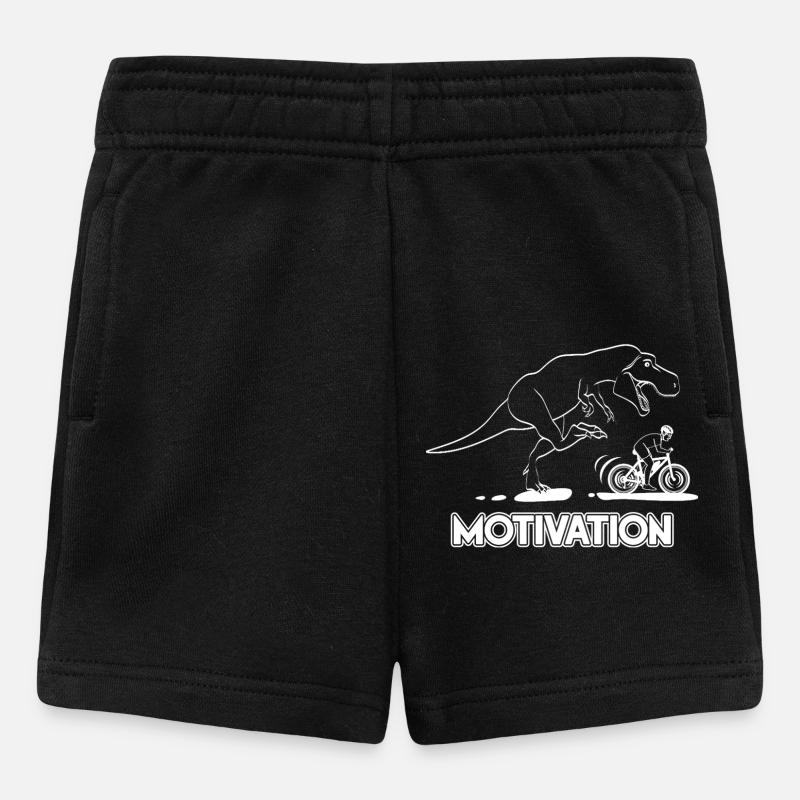 T-Rex Motivateur et Cycliste - Short Bébé - noir
