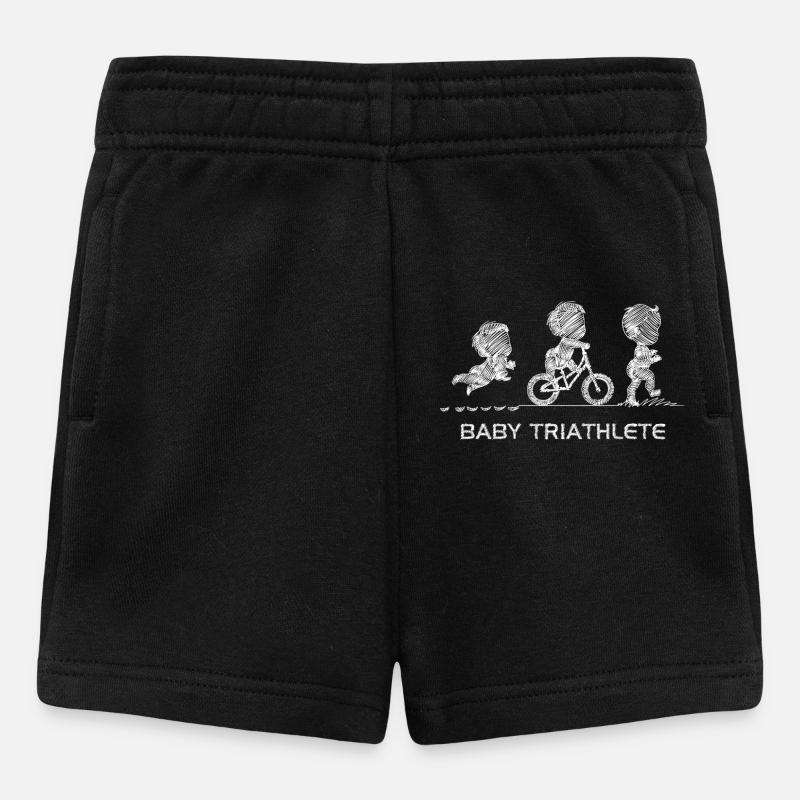 Bébé Triathlète en Action Silhouettes - Short Bébé - noir