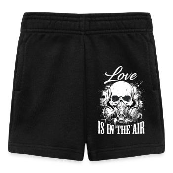 Love is in the Air – Grunge Gas Mask Design - Baby Shorts - black - Front