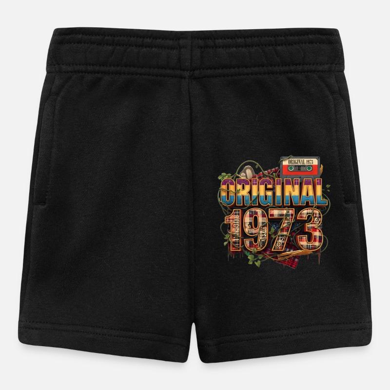 Original 1973 Retro-Collage - Baby Shorts - Schwarz