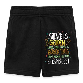 Schweigen ist Gold, es sei denn, du hast einen Boxer - Baby Shorts - Schwarz - Vorne