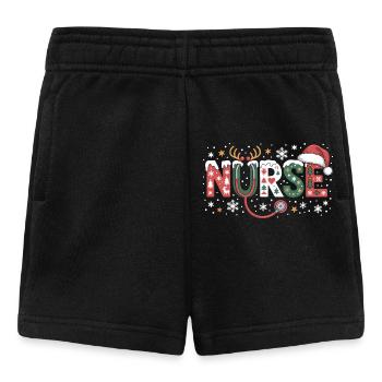 Nurse Weihnachtsstethoskop Logo - Baby Shorts - Schwarz - Vorne