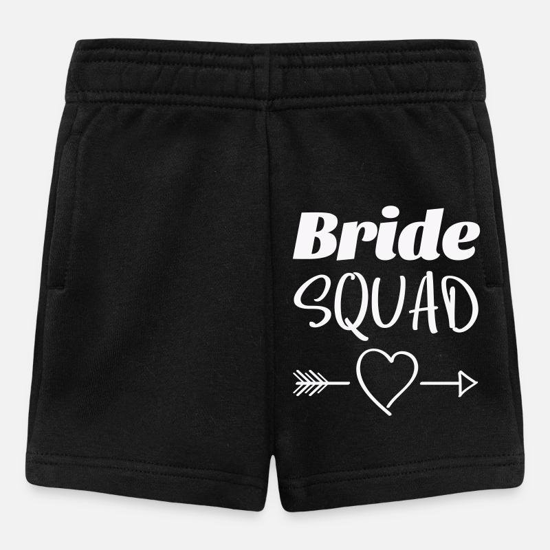 Braut Squad Herz Pfeil - Baby Shorts - Schwarz