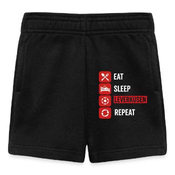 Mange, Dors Leverkusen Repeat - Football Fan Design - Short Bébé - noir - Devant