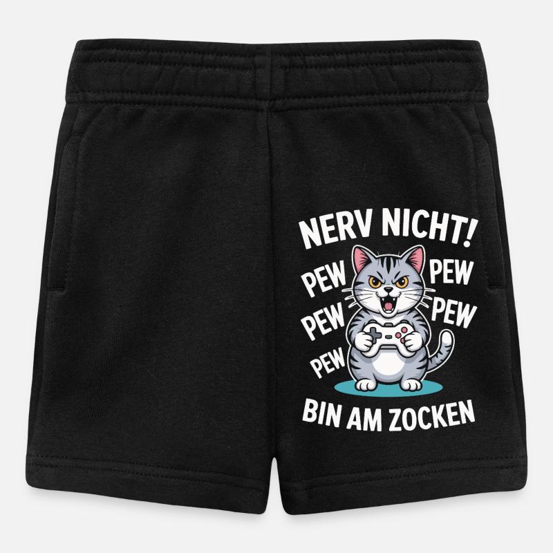 Courage Not I Gaming Cat Design - Short Bébé - noir