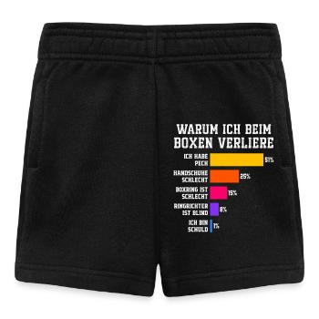 Warum ich beim Boxen verliere Boxen - Baby Shorts - Schwarz - Vorne