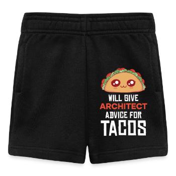 Taco Architect Advice Saying - Baby Shorts - black - Front