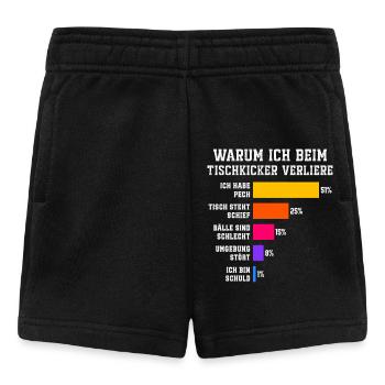 Warum ich beim Tischkicker verliere Tischfussball - Baby Shorts - Schwarz - Vorne