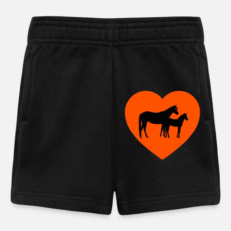 Pferde - Baby Shorts - Schwarz