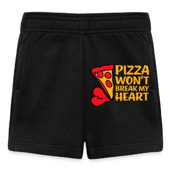 La pizza ne me brisera pas le cœur La nourriture aime l’humour - Short Bébé - noir - Devant
