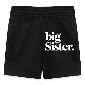 Big Sister Typography - Baby Shorts - black - Front