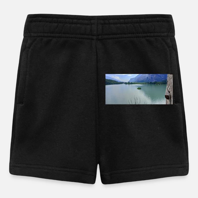 Réflexions sur le lac alpin Sereni - Short Bébé - noir