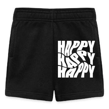 Bold Happy Graffiti Typography - Baby Shorts - black - Front