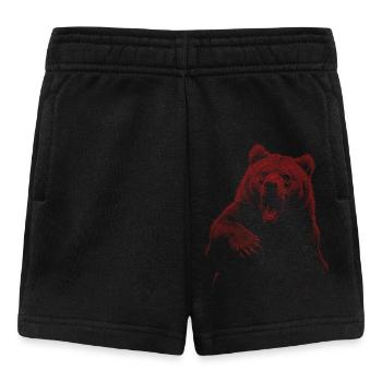 Grizzlybär Wandern Camping Vintage Braunbär - Baby Shorts - Schwarz - Vorne