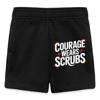 ER Nurse Courage Wears Scrubs Medical Worker - Baby Shorts - Schwarz - Vorne
