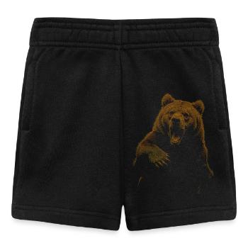 Grizzlybär Wandern Camping Vintage Braunbär - Baby Shorts - Schwarz - Vorne