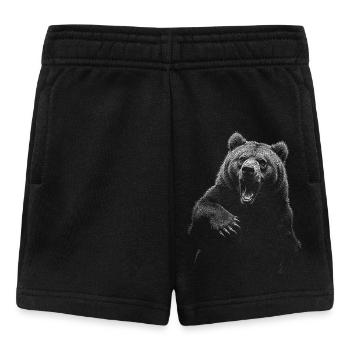 Grizzly Bear Hiking Camping Vintage Brown Bear - Baby Shorts - black - Front