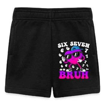Six Seven 6 7 Meme 67 Trend Valentines Day - Baby Shorts - Schwarz - Vorne